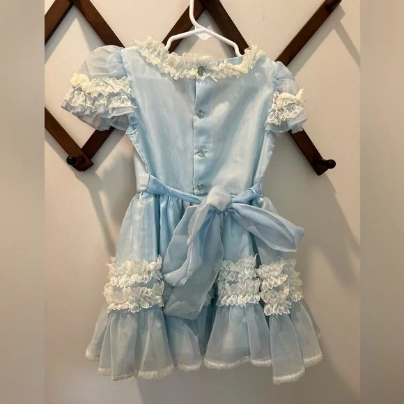 Vintage Dress Sweet N Sassy Light Blue little girl size 4